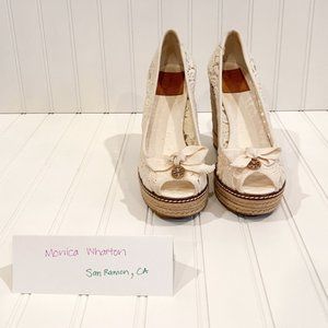 Tory Burch Jackie Lace Wedges